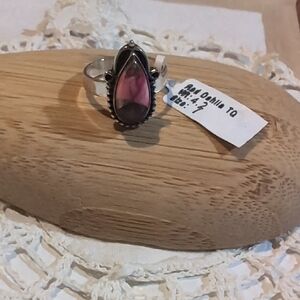 Red Dahlia Turquoise Ring